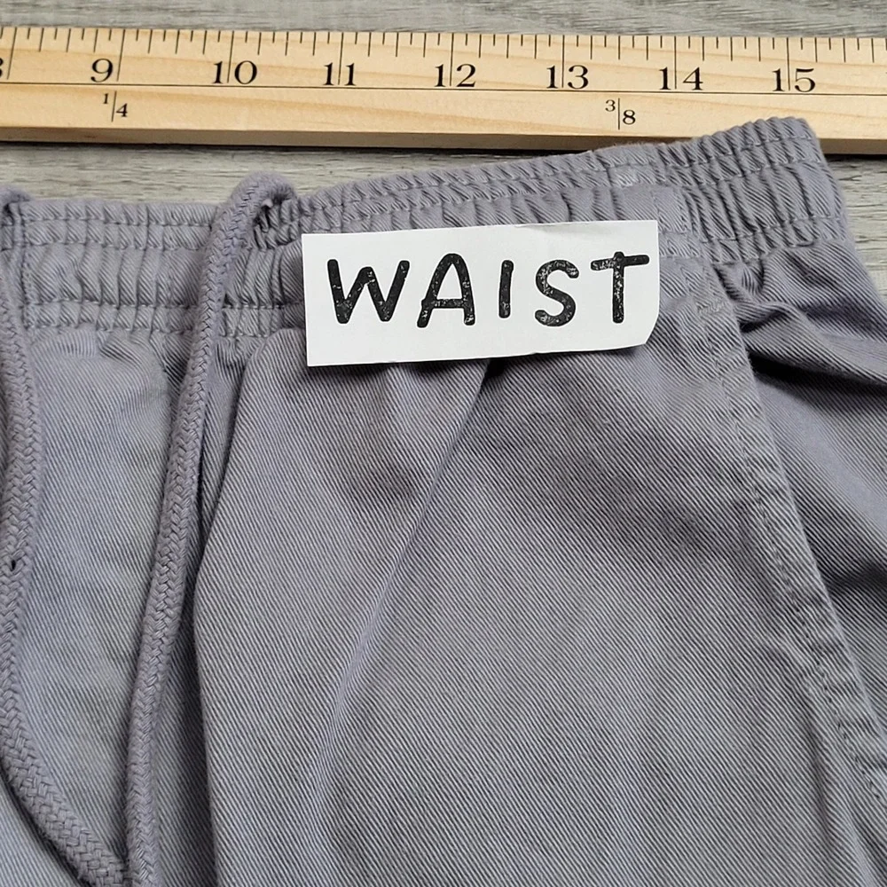🌴NWT Crazy Shirts Hawaii Pants Mens L Smoke Gray Resort Relaxed Cotton Twill